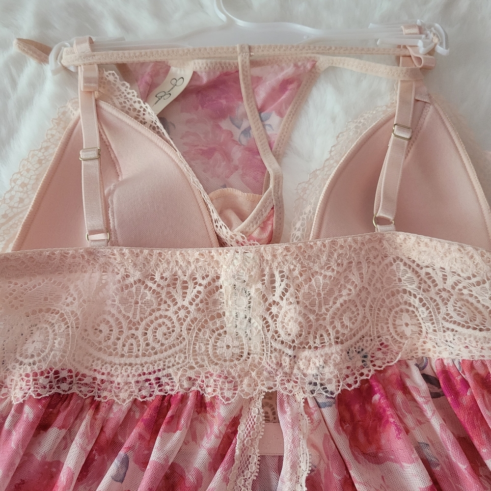 JESSICA SIMPSON BRAND NEW BABYDOLL AND THONG SET SIZE M - Picture 6 of 13